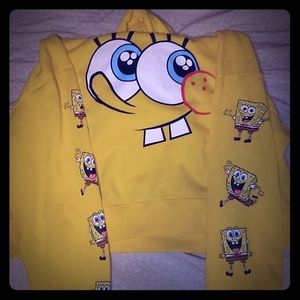 Nwot spongebob hoodie from rue 21 cropped